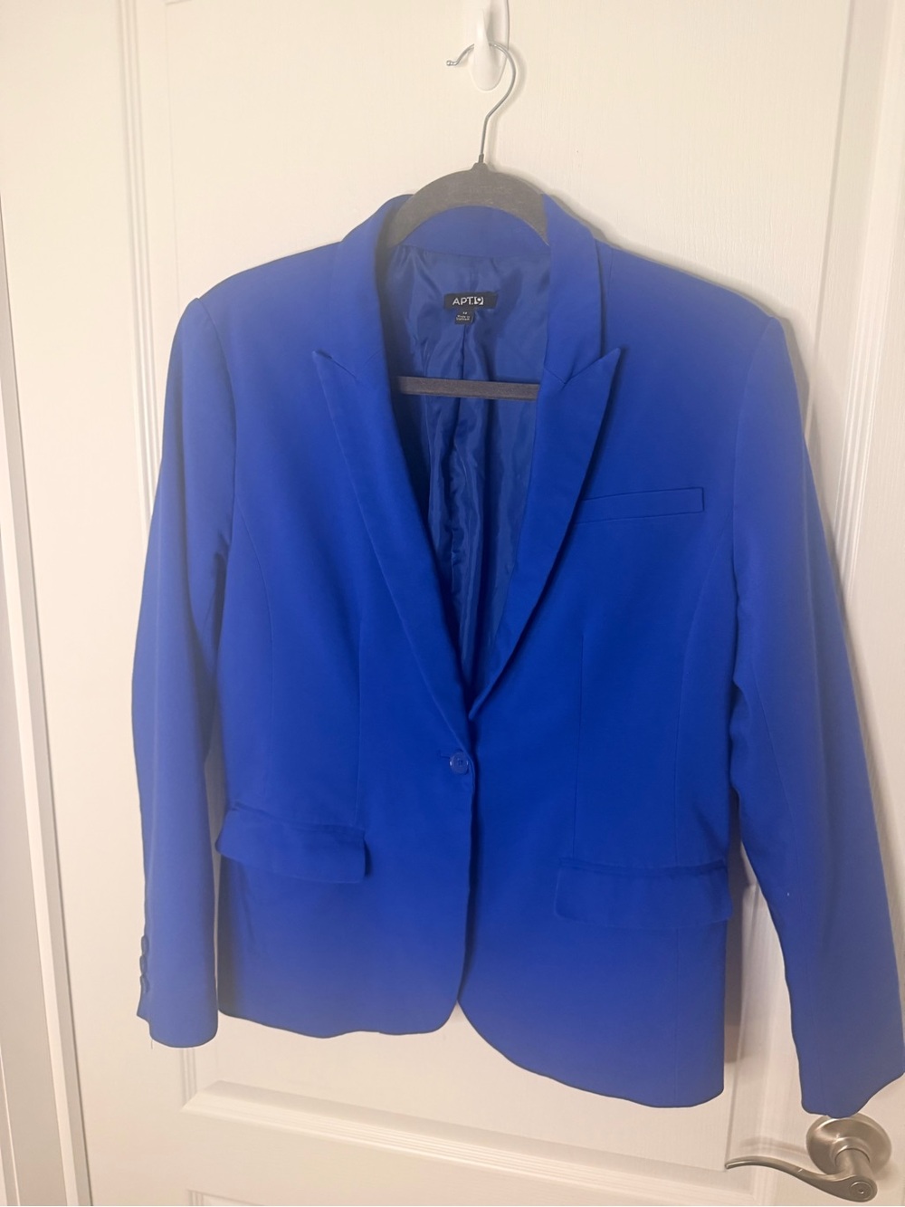 Apt. 9 Women's Cobalt Blue Single-Button Blazer
